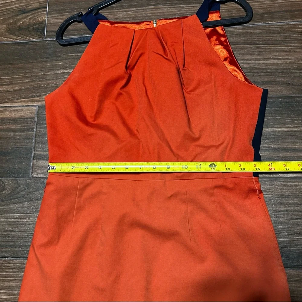 T Tahari Women’s Dress‎ Suit Set Orange Tan Navy 10 Blazer 2 Piece